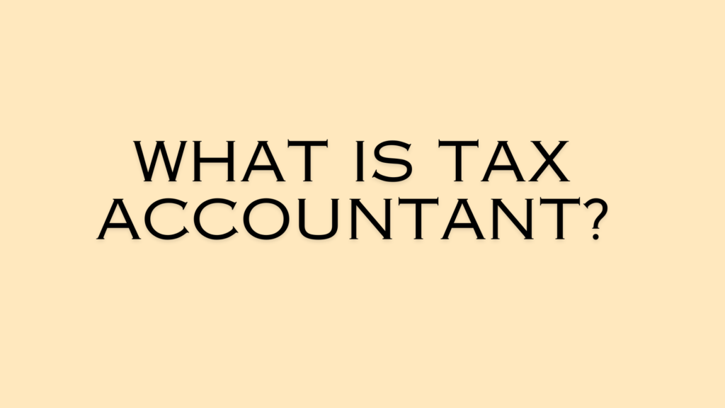 tax accountant